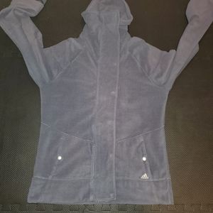 Adidas climawarm fleece zip up size L grey